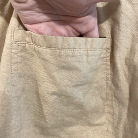 Ava + Viv Women Shorts Size 18 Khaki Cotton Linen Relax Fit High Waist Preppy - Picture 9 of 16